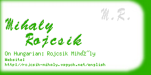 mihaly rojcsik business card